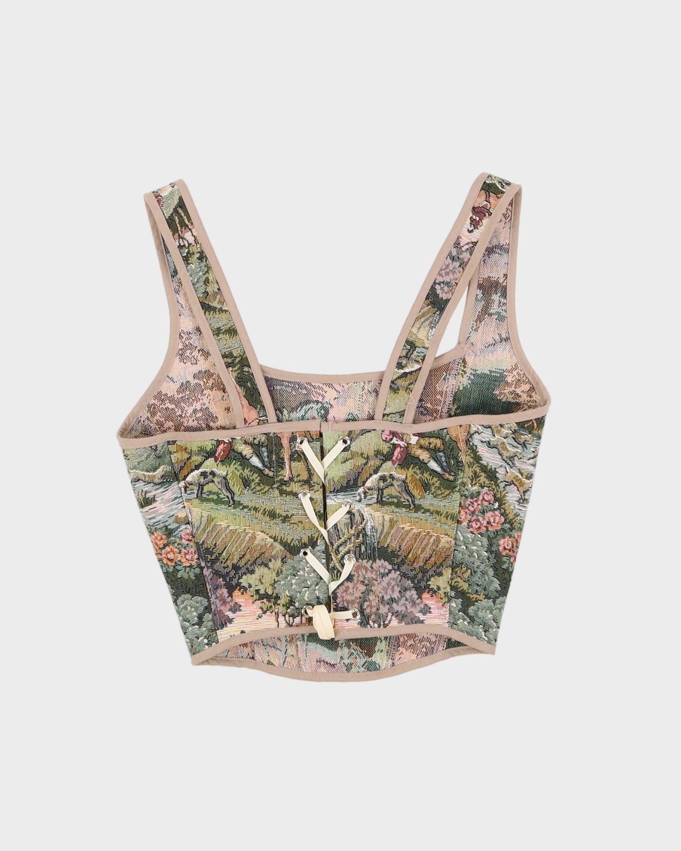 Rokit Originals Recycled Textile Brocade Pastoral Florence Corset Top - One Size