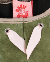 Rokit Originals Recycled Textile Green Suede Astrid Corset Top - One Size