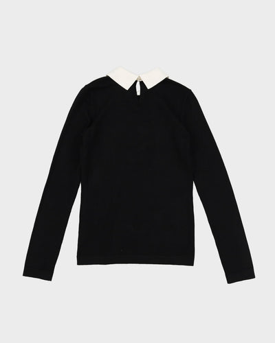 Karl Lagerfeld Lightweight Knit Collared Top - XS