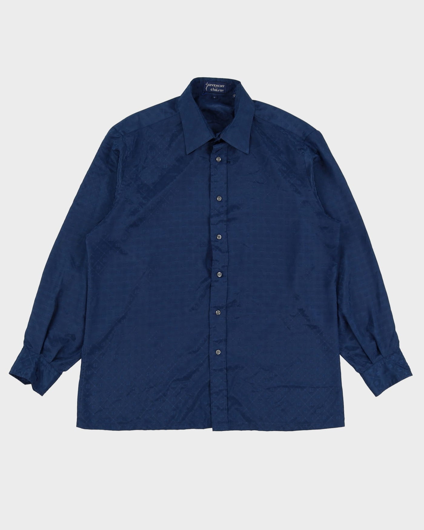 Givenchy For Chern Blue Monogram Patterned Blouse - L