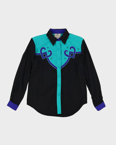 1990s Ranch Wear Western-Style Blouse - M