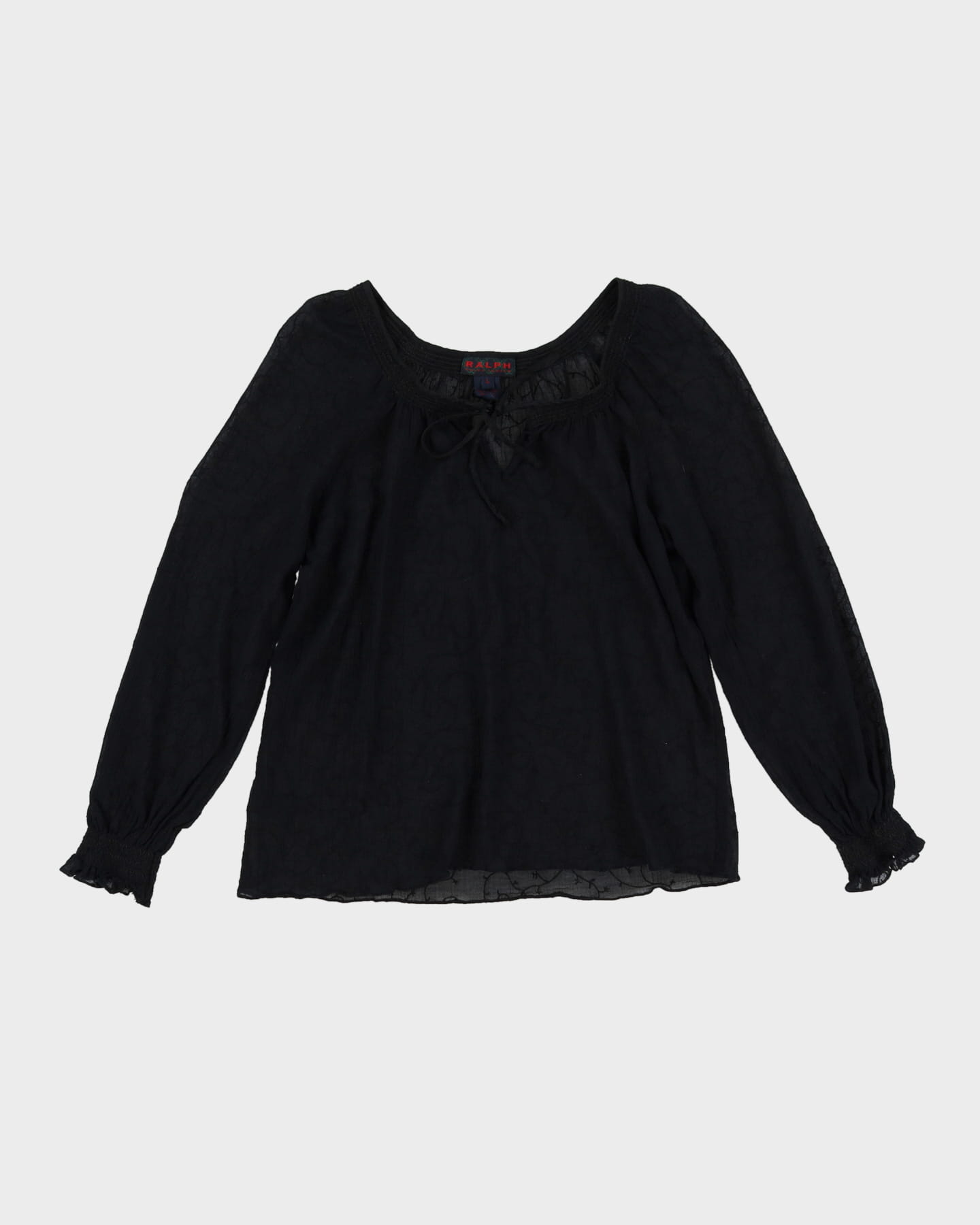 Ralph Lauren Black Boho Blouse - S