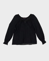 Ralph Lauren Black Boho Blouse - S