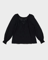 Ralph Lauren Black Boho Blouse - S