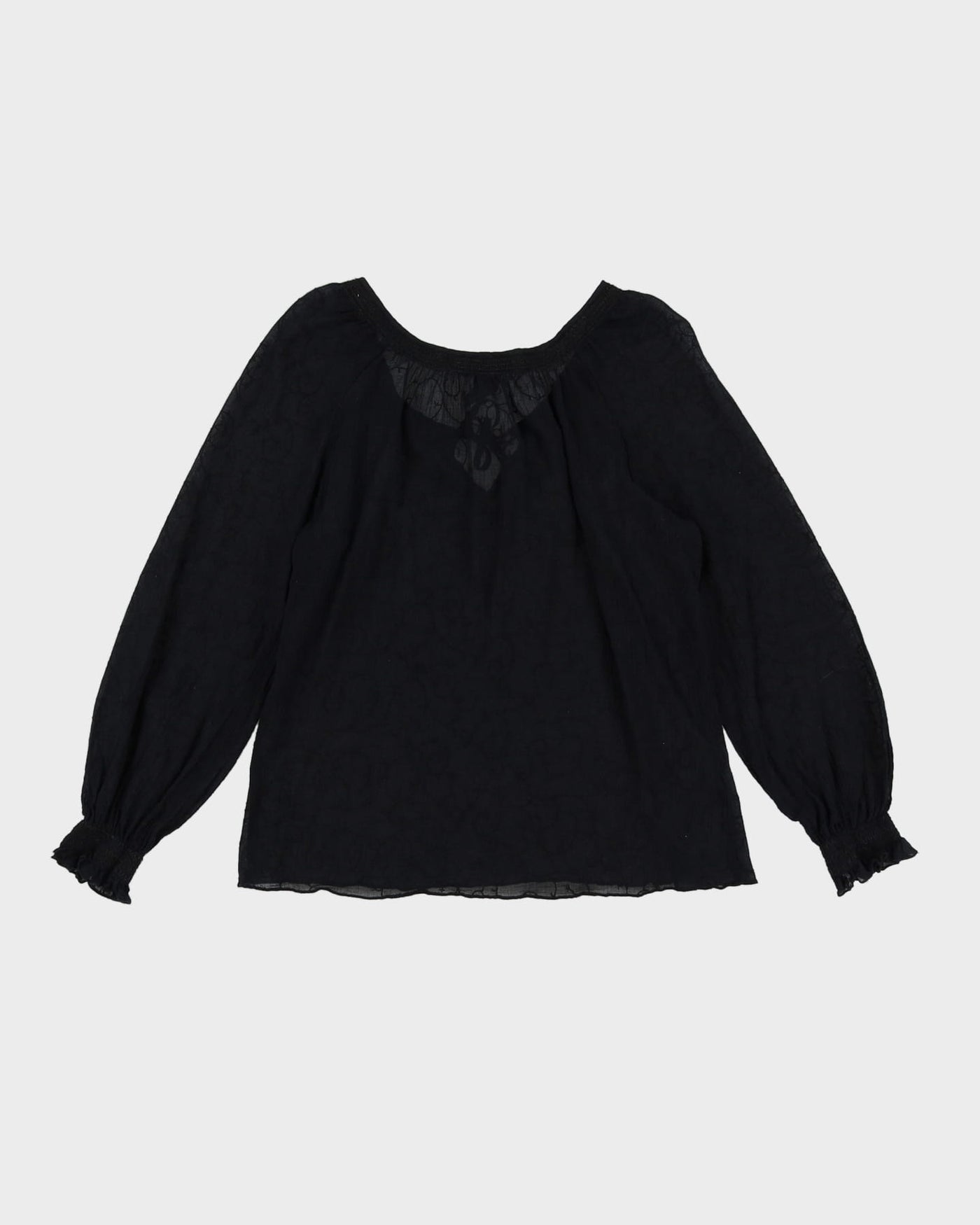 Ralph Lauren Black Boho Blouse - S