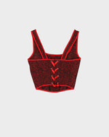 Rokit Originals Red Paisley Florence Corset Top - S / M
