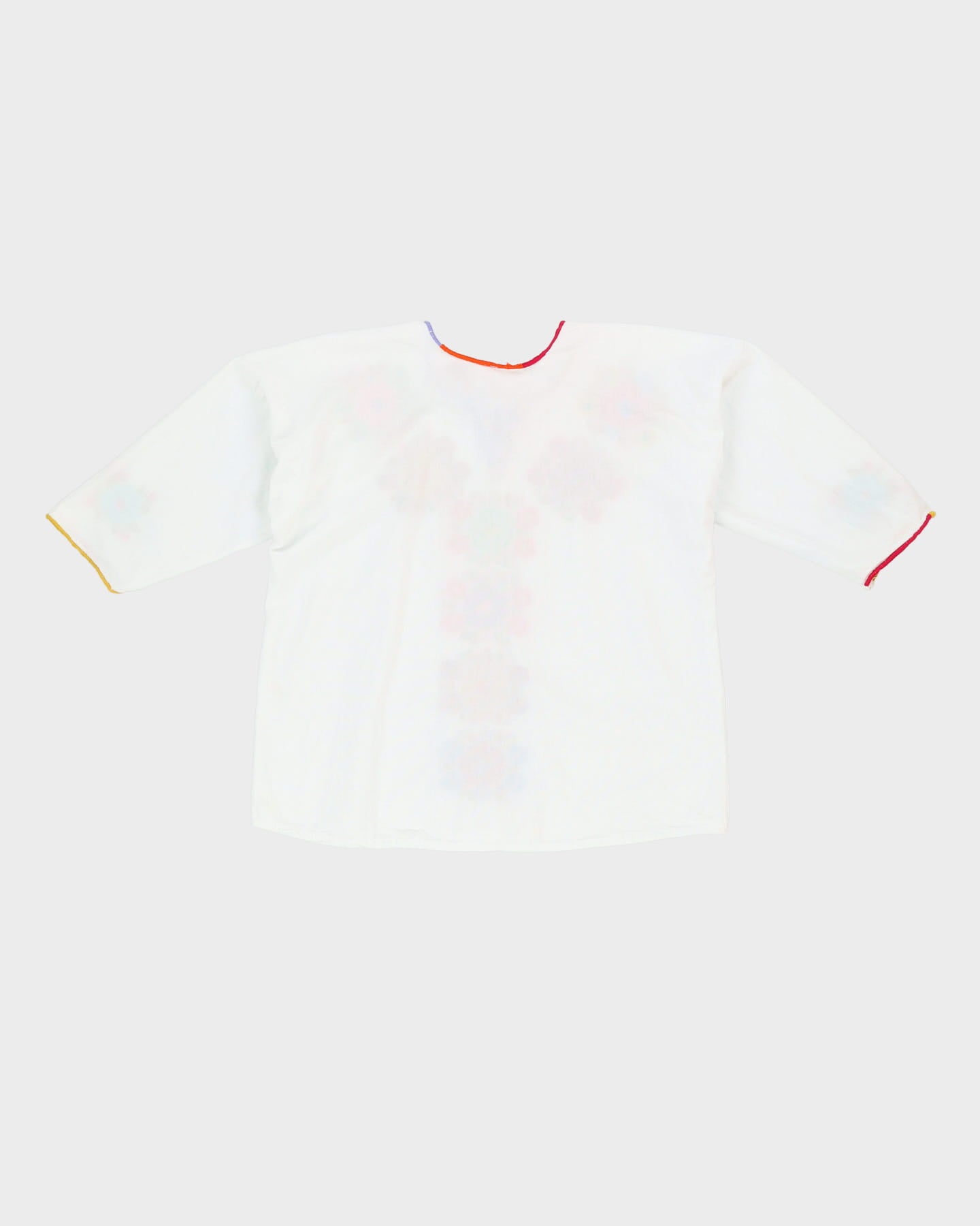 1990s Embroidered Peasant Blouse - M