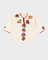 1980s Embroidered Peasant Blouse - XS