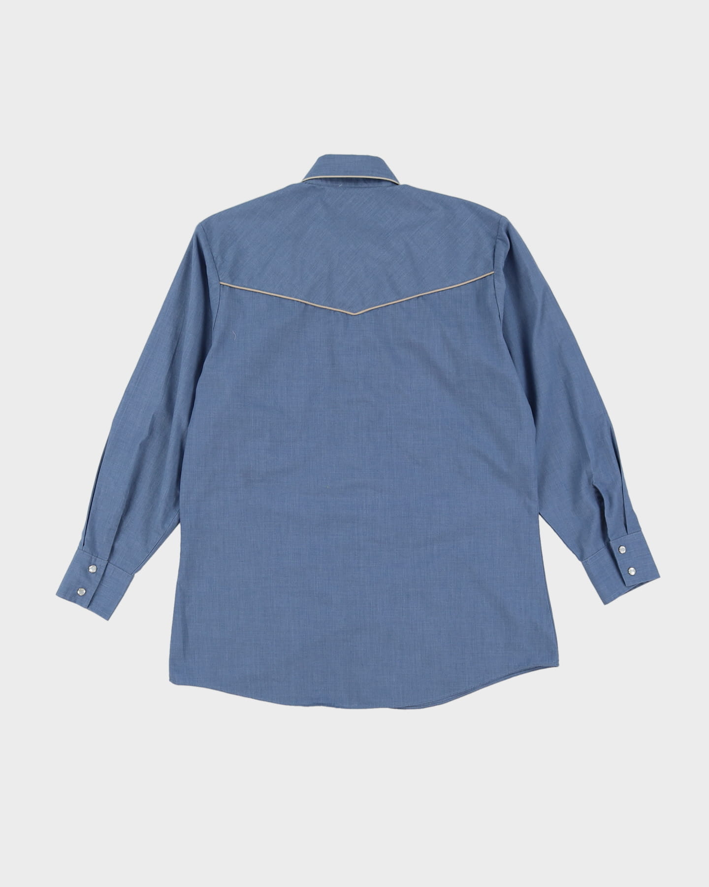 Vintage Western Blue Embroidered Blouse - S
