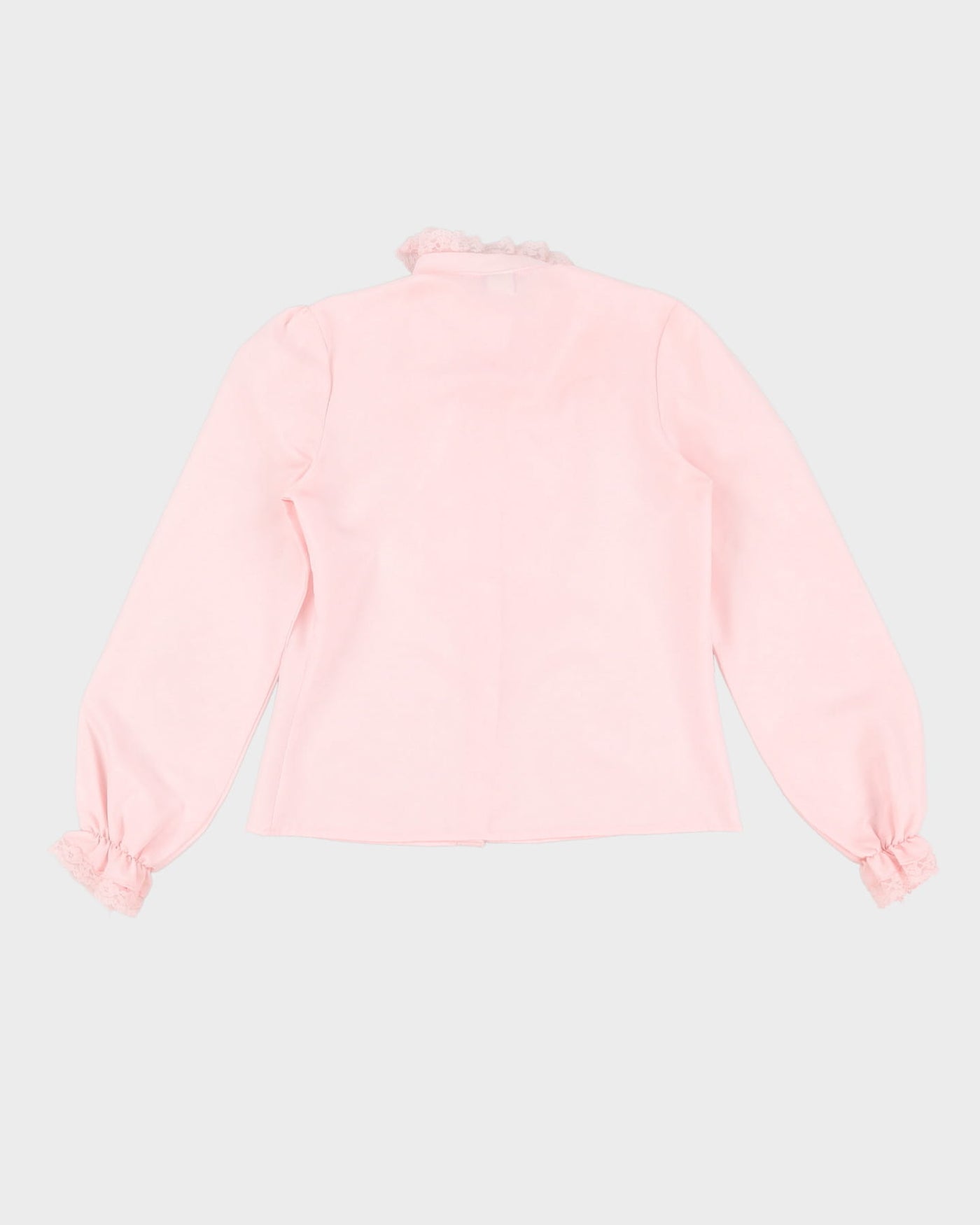 Vintage 1980s Pink Ruffled Blouse - S