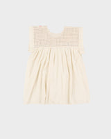 Cream Embroidered Smock Blouse - S