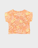 Vintage 1960s Orange Patterned Top - M