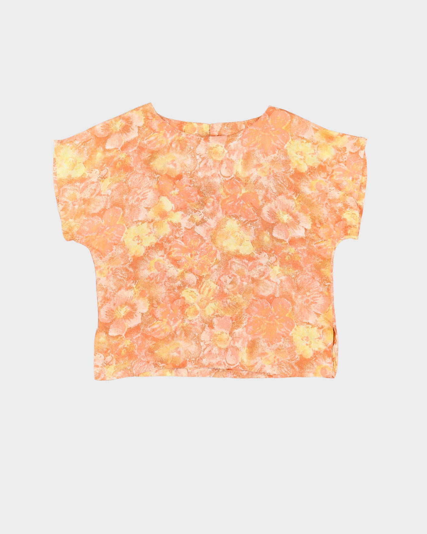 Vintage 1960s Orange Patterned Top - M