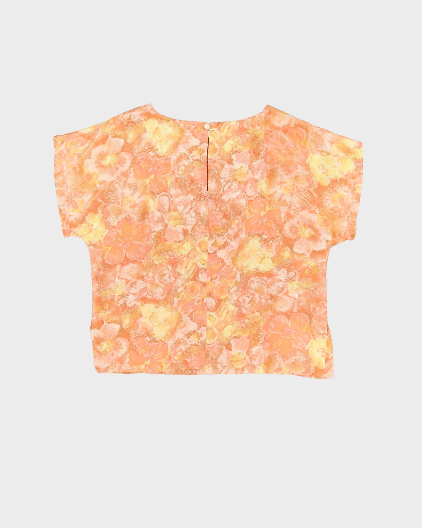 Vintage 1960s Orange Patterned Top - M