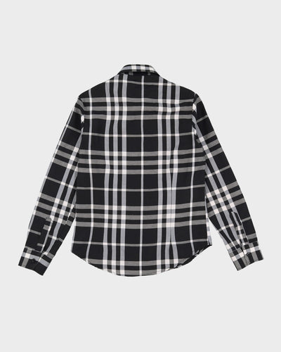 Burberry London Black Checked Blouse - S