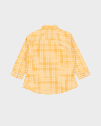 Burberry London Yellow Checked Blouse -  S