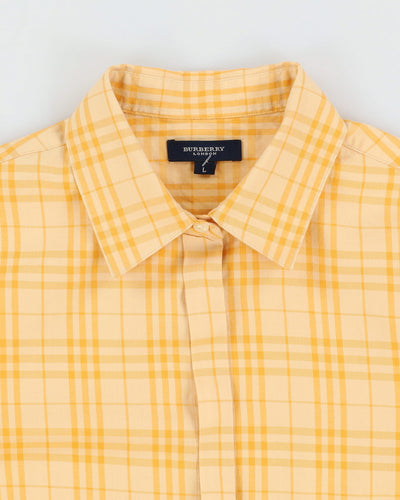 Burberry London Yellow Checked Blouse -  S