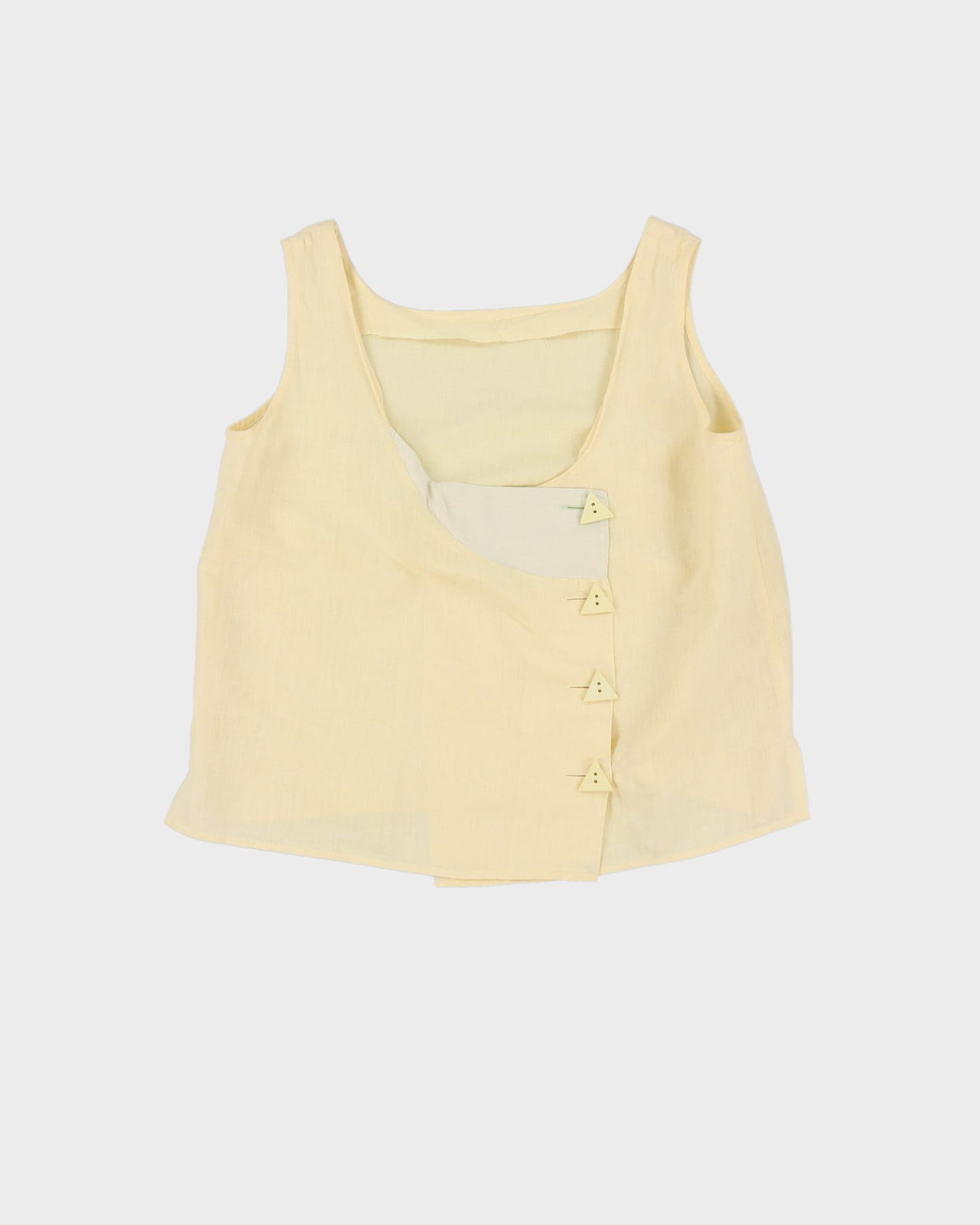 Vintage Yellow Sleeveless Top - M