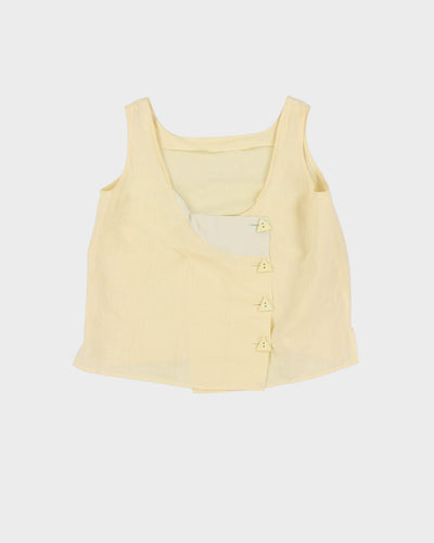 Vintage Yellow Sleeveless Top - M