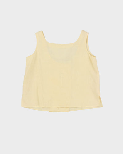 Vintage Yellow Sleeveless Top - M