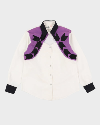 Vintage White Western Blouse - M