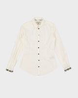 Burberry London White Sequin Detailed Blouse - XS