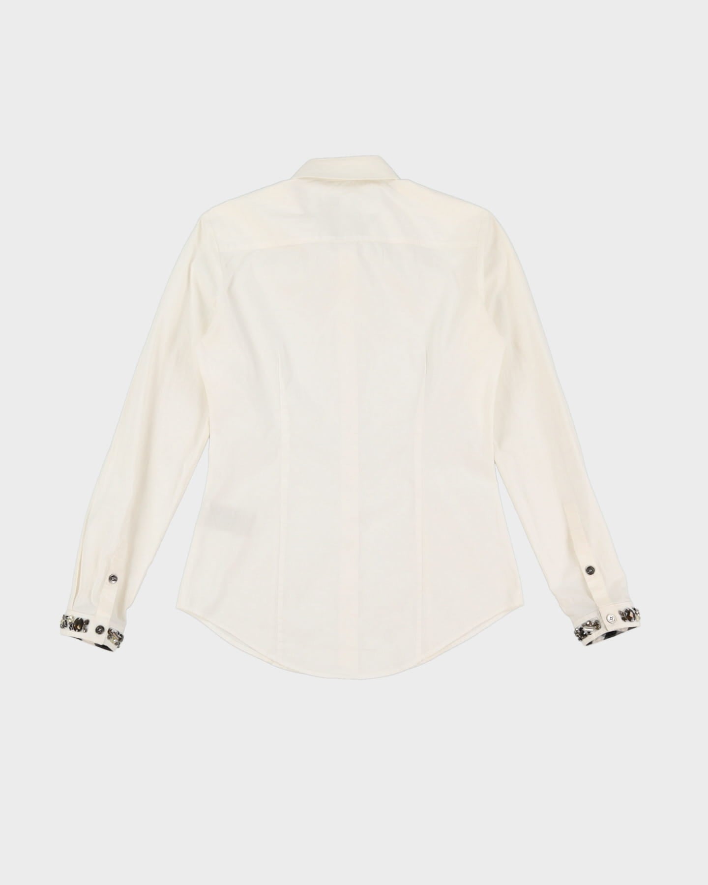 Burberry London White Sequin Detailed Blouse - XS
