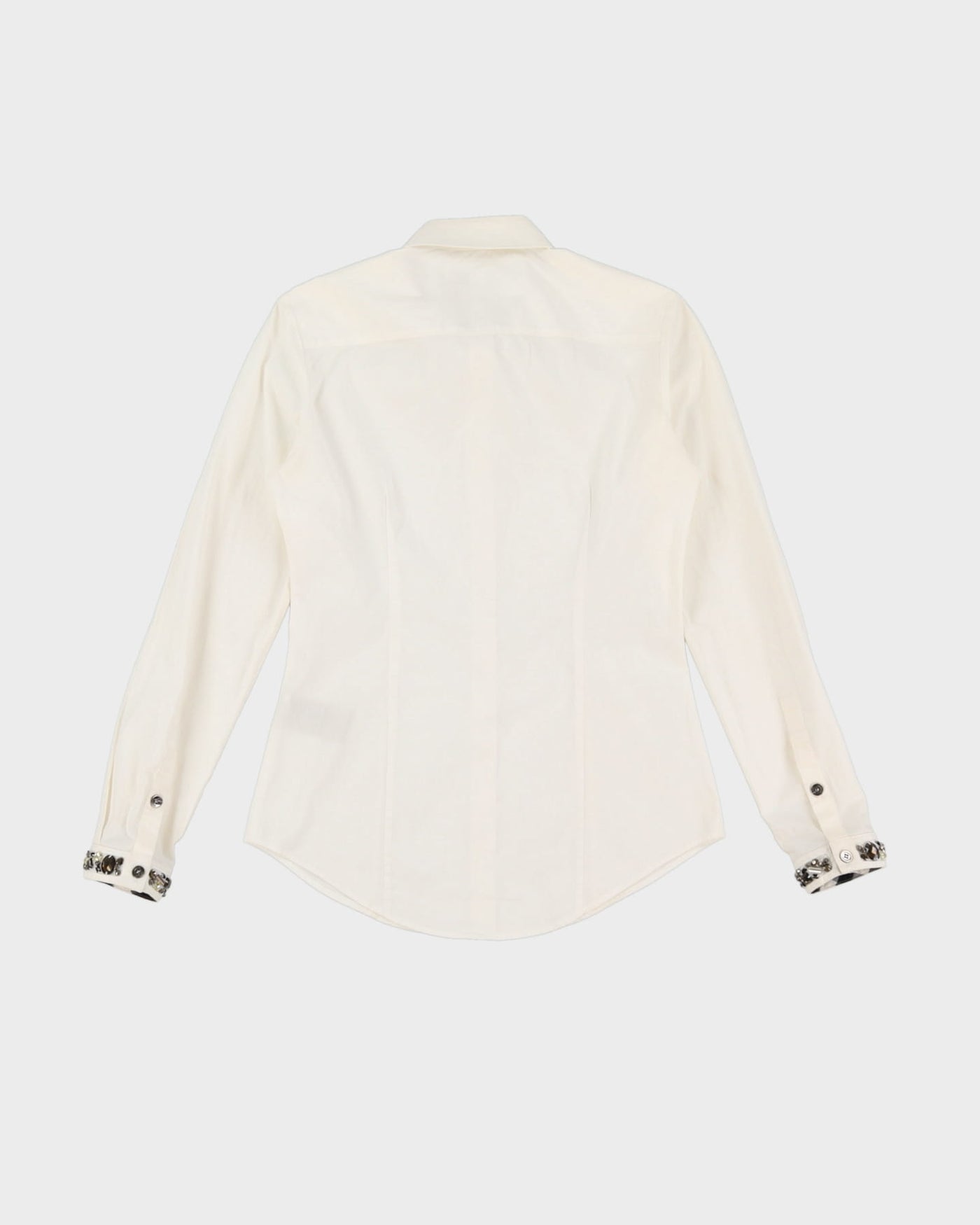 Burberry London White Sequin Detailed Blouse - XS
