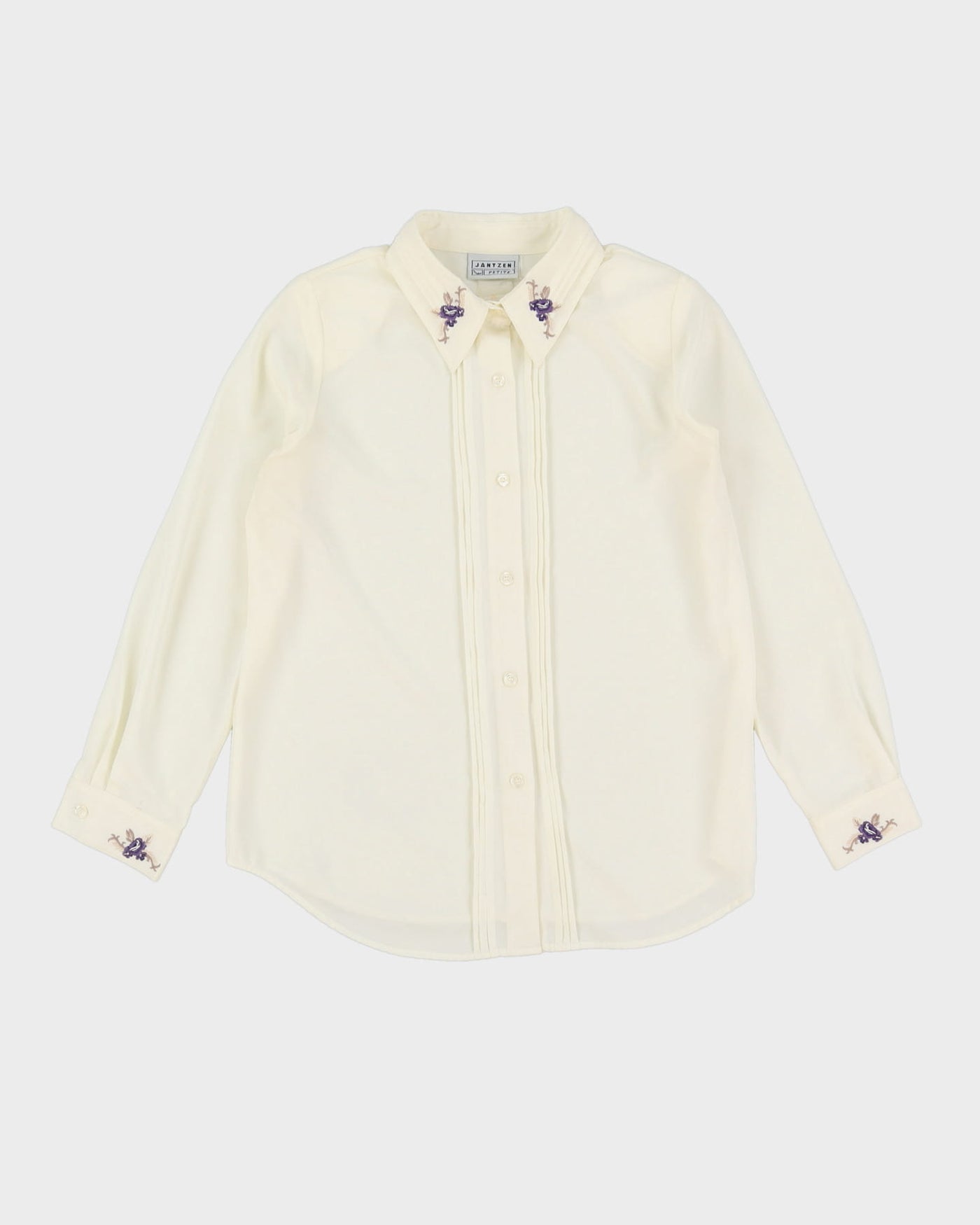 Vintage 1990s Jantzen Embroidered Blouse - S