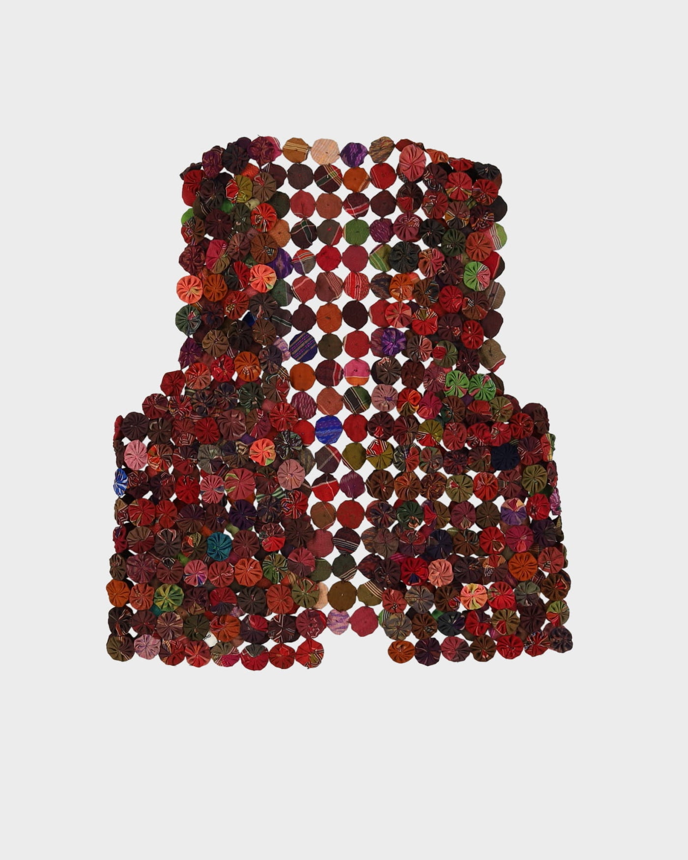 Thai Silk Patchwork Waistcoat Top - M