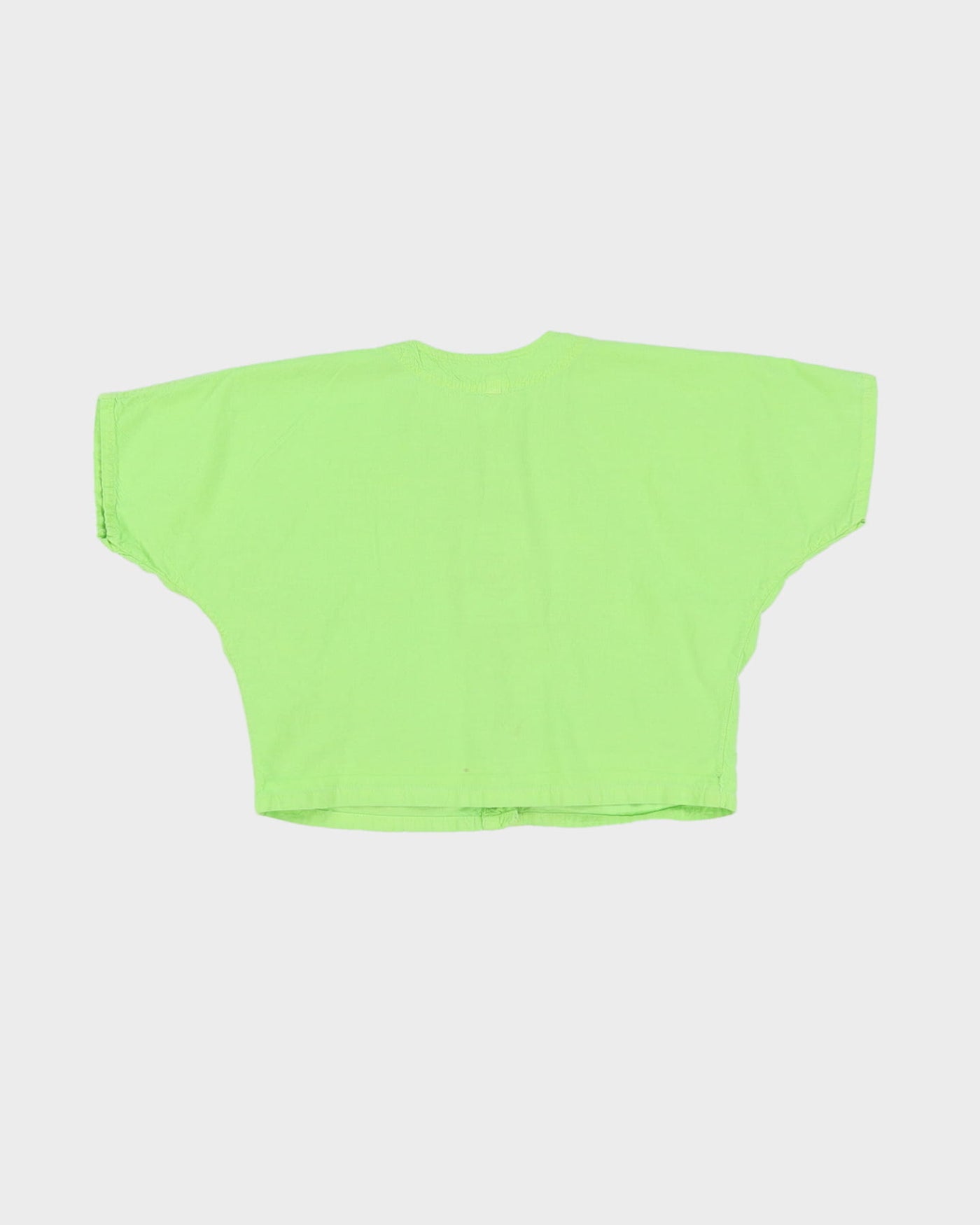 Vintage 1990s Green Cropped Blouse - S
