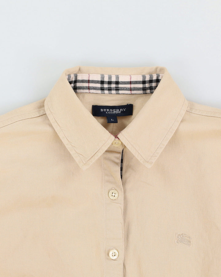 Burberry London Beige 3/4 Sleeve Blouse - S