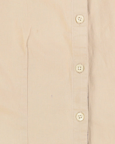 Burberry London Beige 3/4 Sleeve Blouse - S