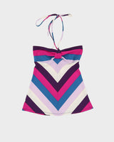 Y2K Guess Lilac Striped Tube Top - XS