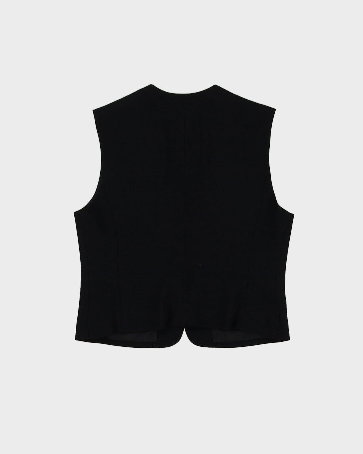 00s Black Beaded Waistcoat Top - S