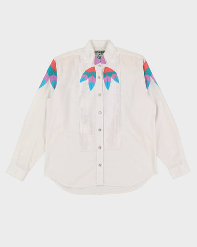 Vintage 1990s Wrangler White Western Blouse - L