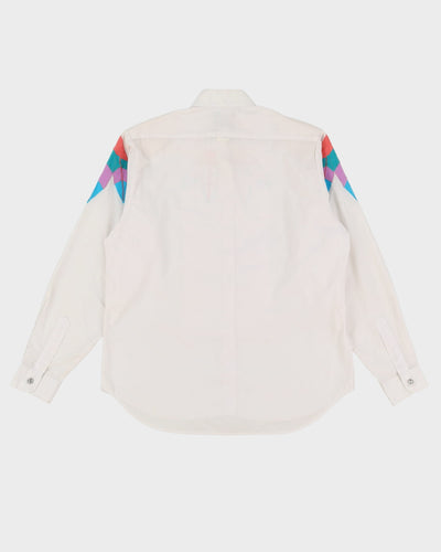 Vintage 1990s Wrangler White Western Blouse - L