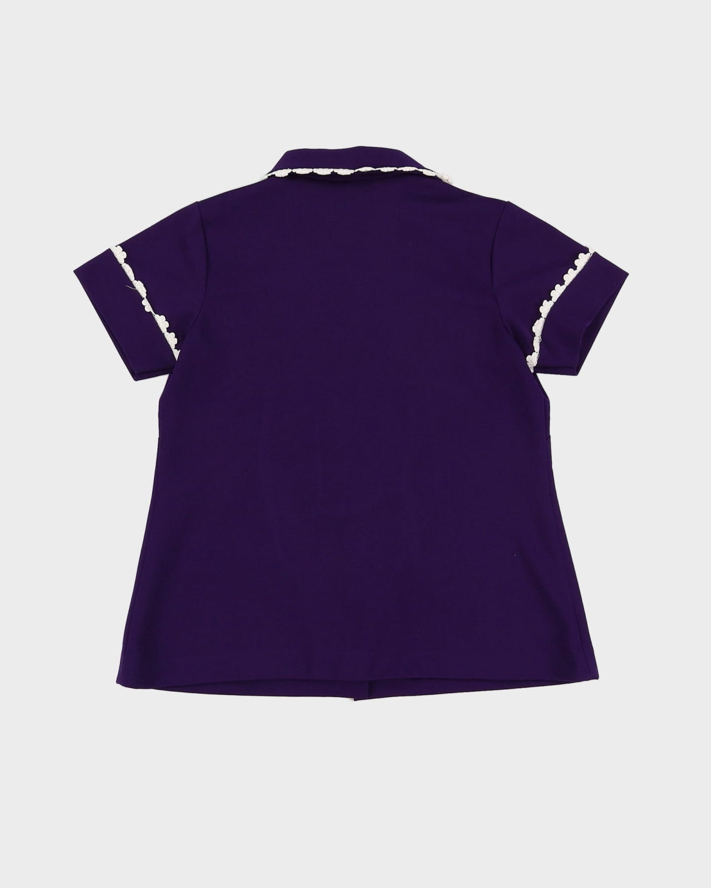 Vintage 1970s Purple Short Sleeve Top - M