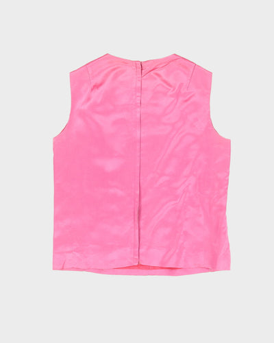 Vintage 1960s Pink Sleeveless Top - S