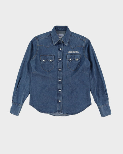 Jack Daniels Blue Denim Western Blouse - S