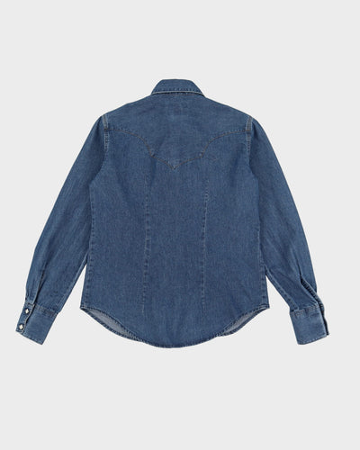 Jack Daniels Blue Denim Western Blouse - S