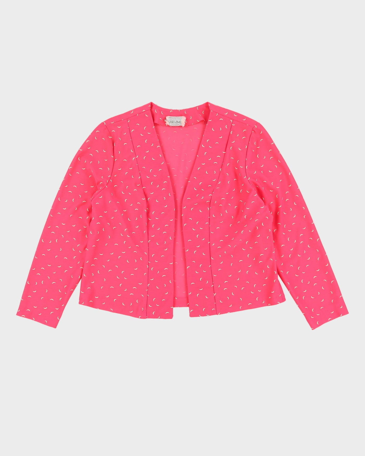 Vintage 1980s Pink Belted Patterned Top - M