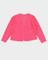 Vintage 1980s Pink Belted Patterned Top - M