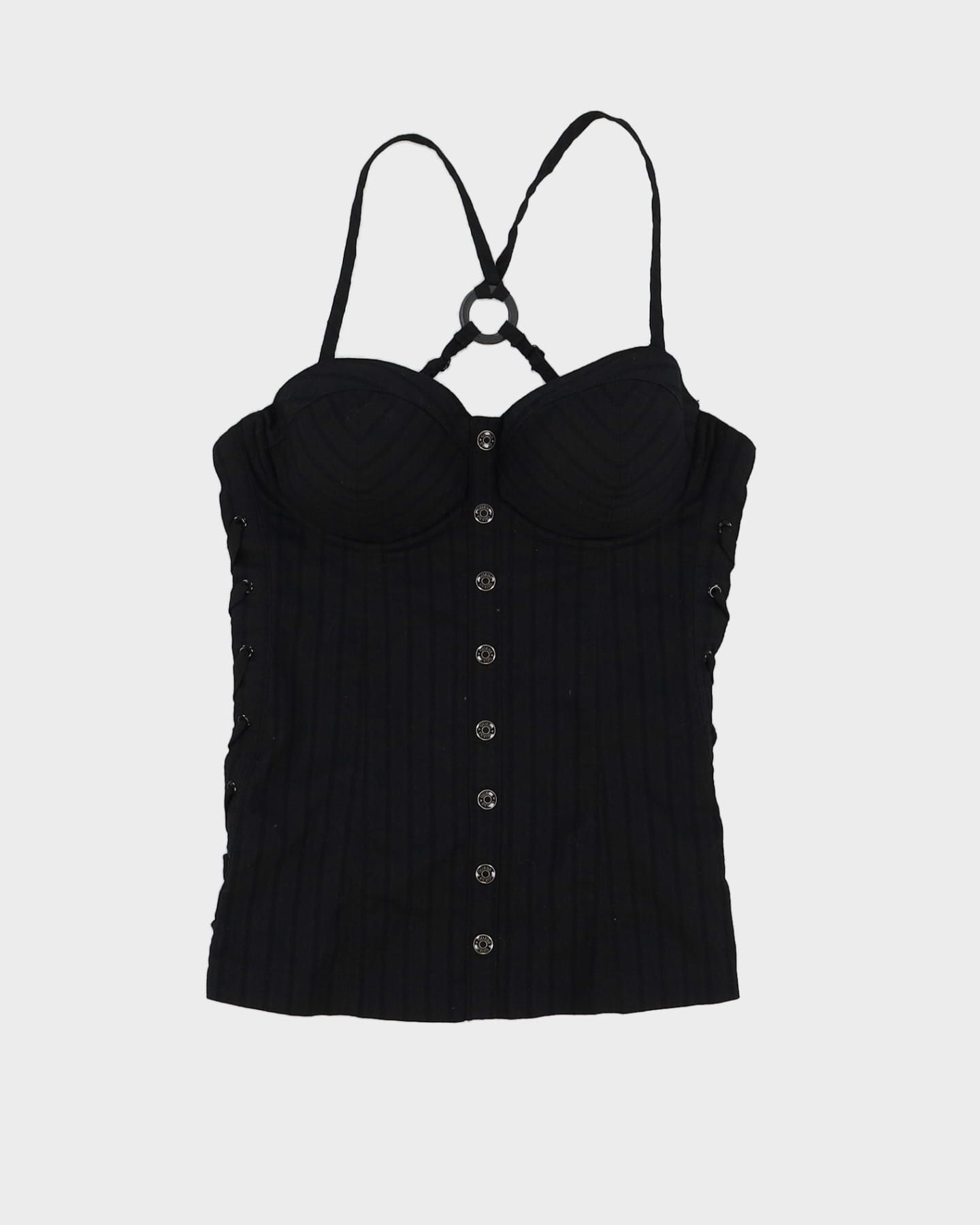 Guess Y2K Black Corset Bustier Top - XS