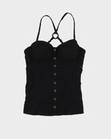 Guess Y2K Black Corset Bustier Top - XS