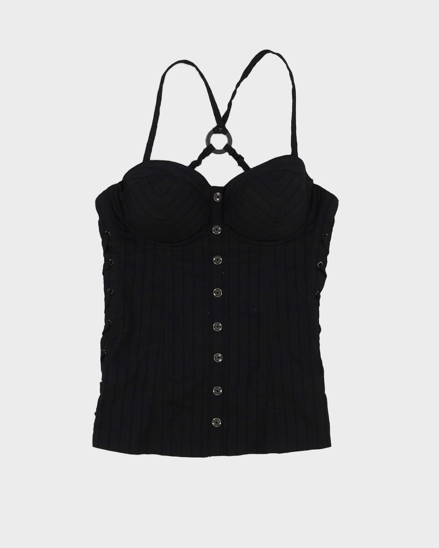 Guess Y2K Black Corset Bustier Top - XS