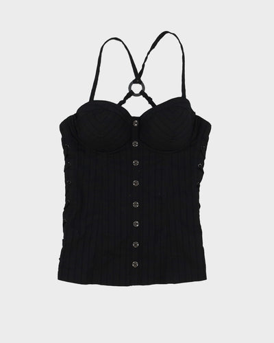 Guess Y2K Black Corset Bustier Top - XS