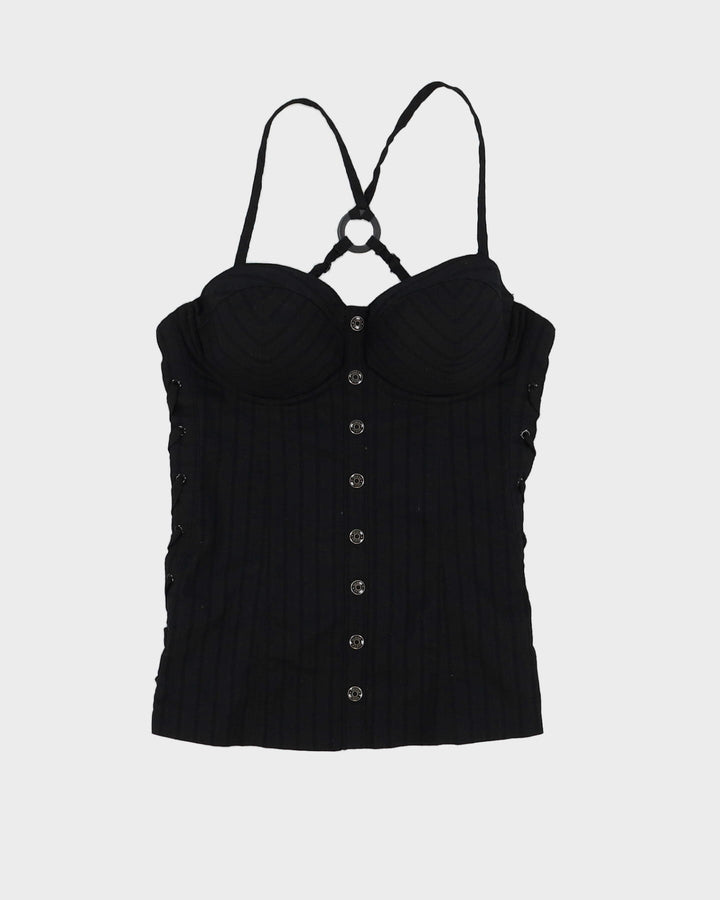 Guess Y2K Black Corset Bustier Top - XS