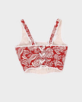 Rokit Originals Red Floral Patterned Florence Corset Top - M / L
