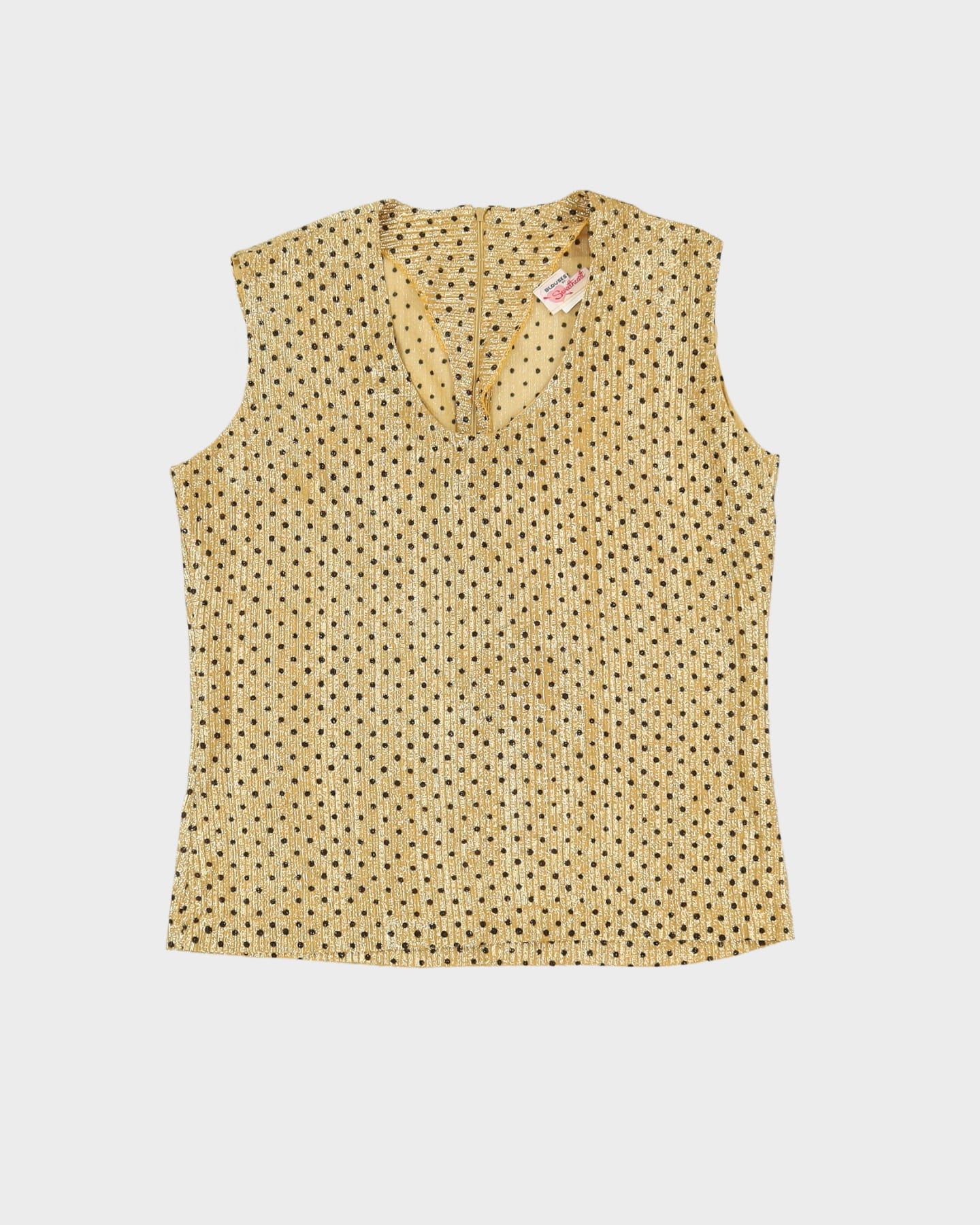 Vintage 1980s Gold Lurex Top - S